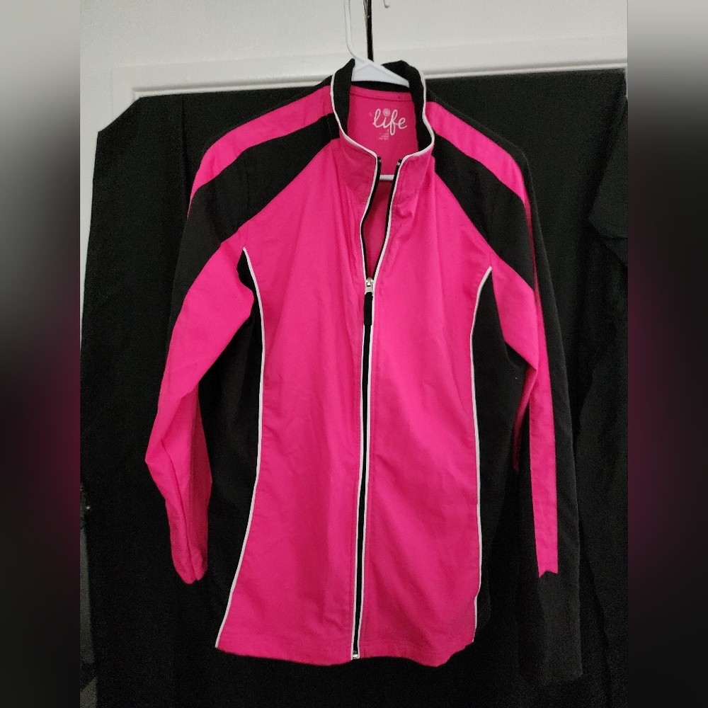 Pink athletic jacket xl